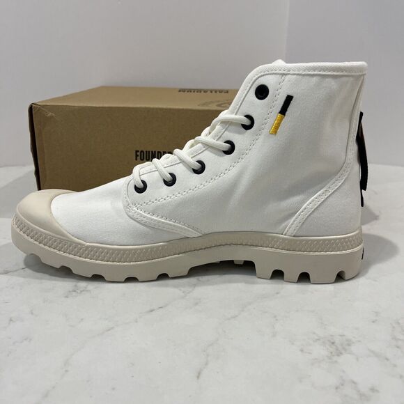 Palladium Pampa HI Htg Supply Star White Combat Boots M 8‎ , W 9.5 Canvas NEW main image 10